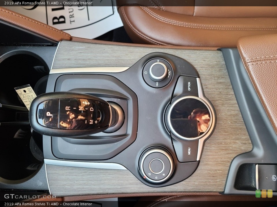 Chocolate Interior Transmission for the 2019 Alfa Romeo Stelvio Ti AWD #142973510