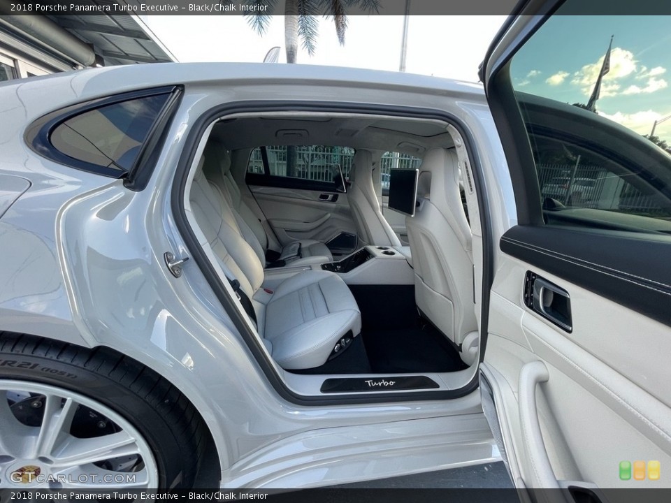 Black/Chalk Interior Rear Seat for the 2018 Porsche Panamera Turbo Executive #142976648