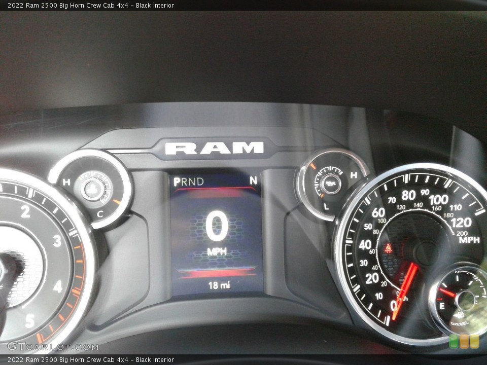 Black Interior Gauges for the 2022 Ram 2500 Big Horn Crew Cab 4x4 #142976855