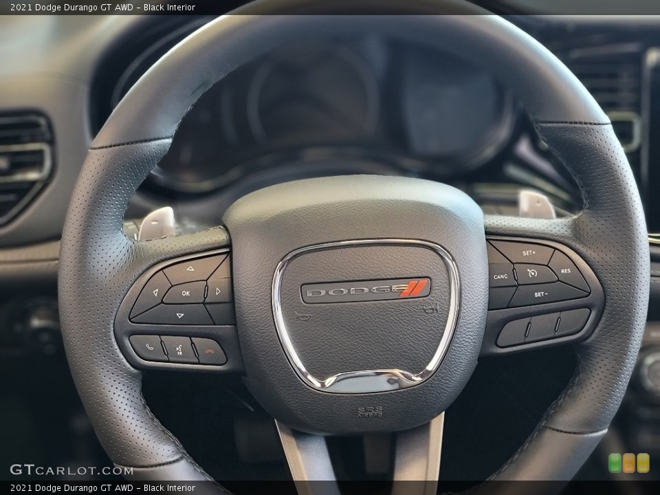 Black Interior Steering Wheel for the 2021 Dodge Durango GT AWD #142978190