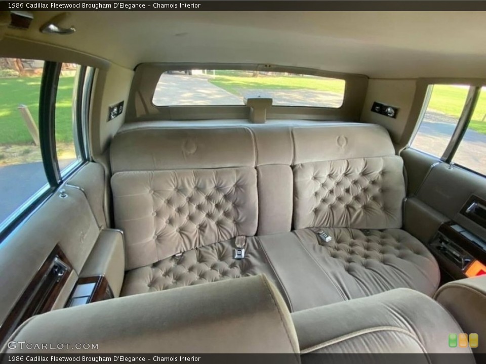 Chamois Interior Rear Seat for the 1986 Cadillac Fleetwood Brougham D'Elegance #142978645