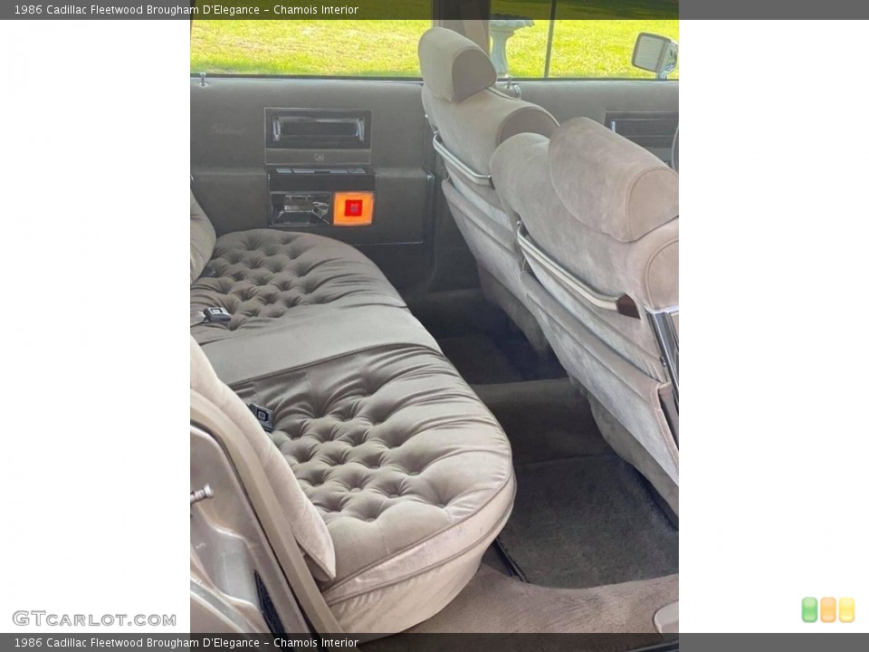 Chamois Interior Rear Seat for the 1986 Cadillac Fleetwood Brougham D'Elegance #142978685