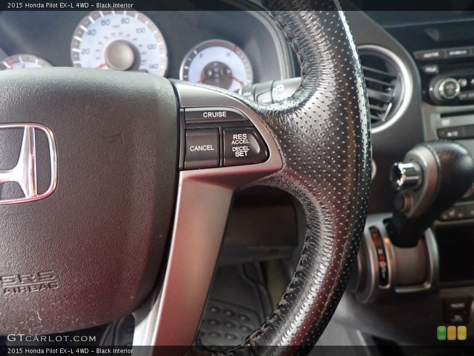 Black Interior Steering Wheel for the 2015 Honda Pilot EX-L 4WD #142981788