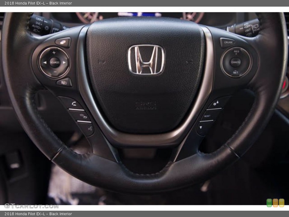 Black Interior Steering Wheel for the 2018 Honda Pilot EX-L #142984668