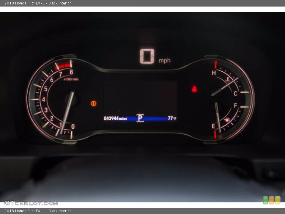 Black Interior Gauges for the 2018 Honda Pilot EX-L #142985040