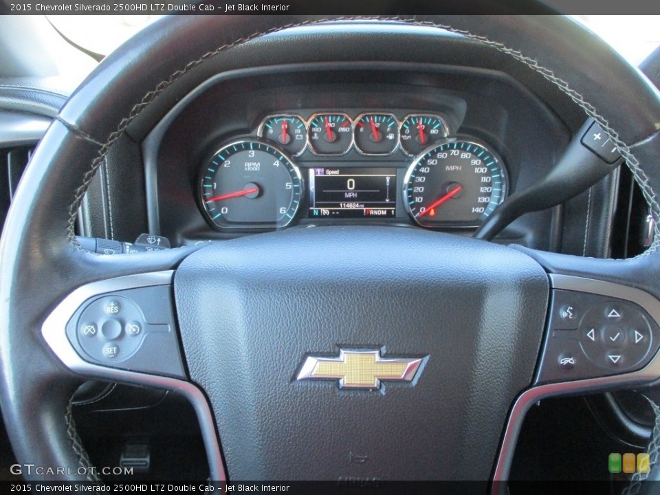 Jet Black Interior Steering Wheel for the 2015 Chevrolet Silverado 2500HD LTZ Double Cab #142989297