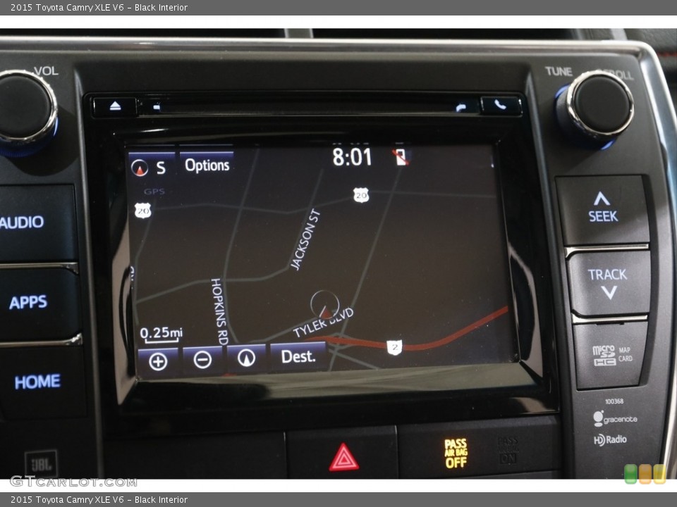Black Interior Navigation for the 2015 Toyota Camry XLE V6 #142992664