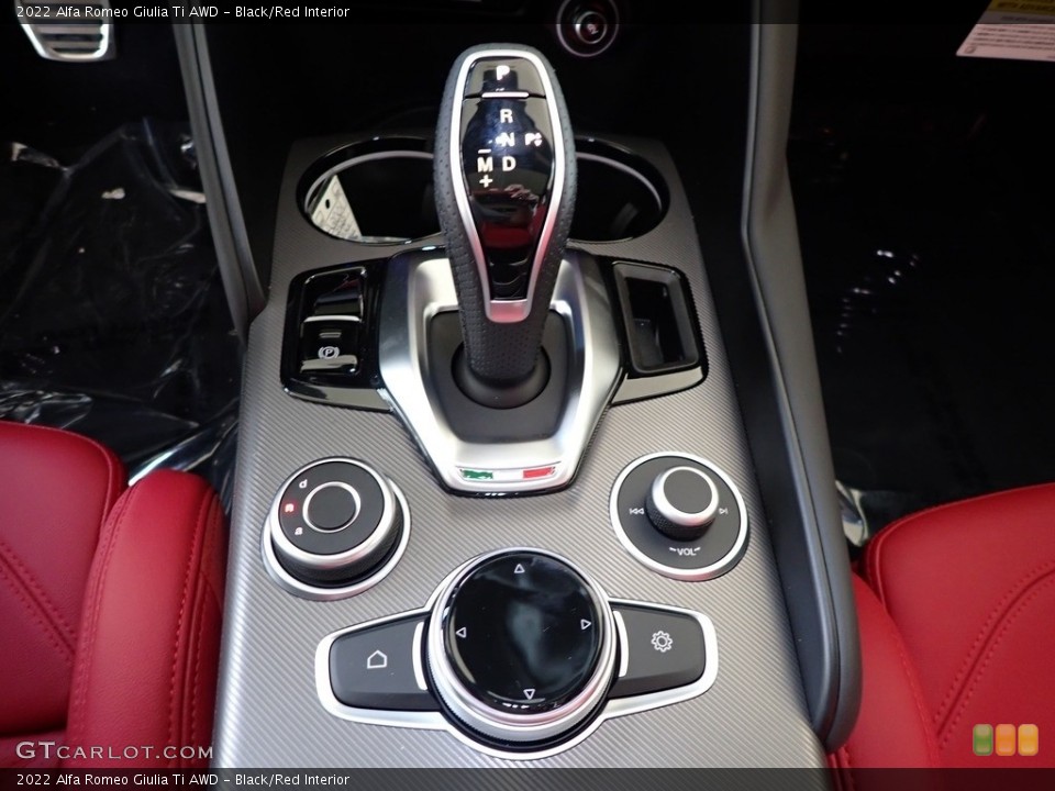 Black/Red Interior Transmission for the 2022 Alfa Romeo Giulia Ti AWD #142995991