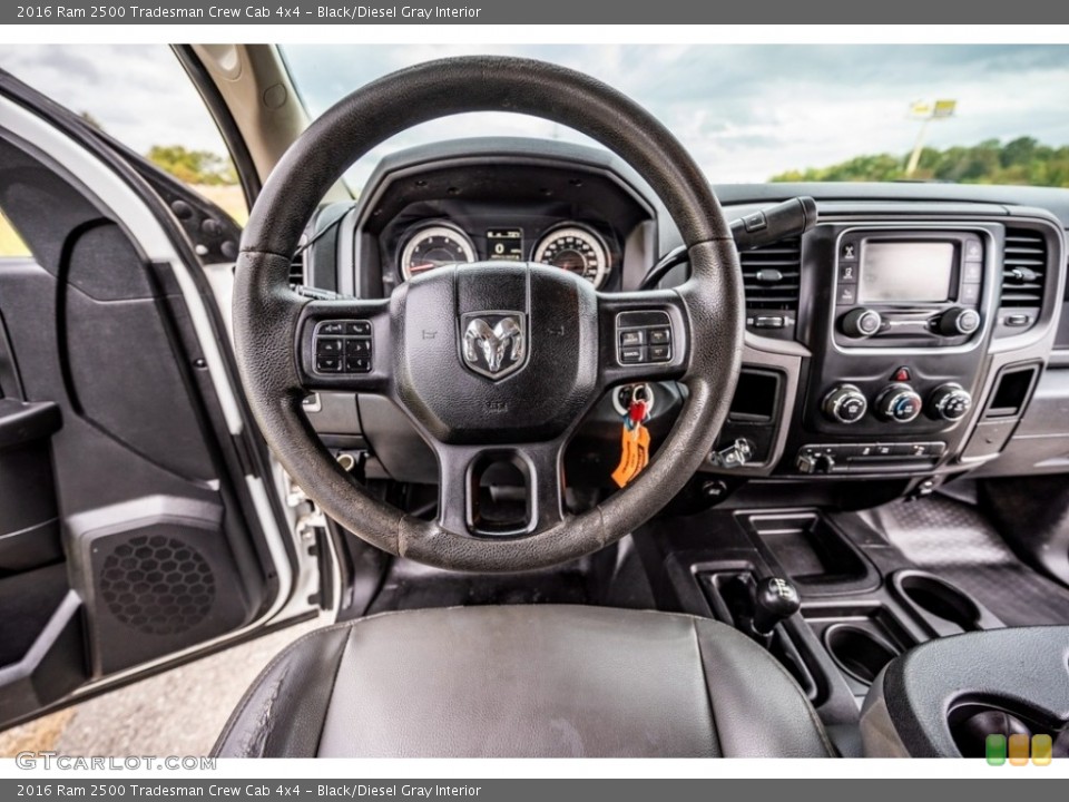 Black/Diesel Gray Interior Steering Wheel for the 2016 Ram 2500 Tradesman Crew Cab 4x4 #142998424