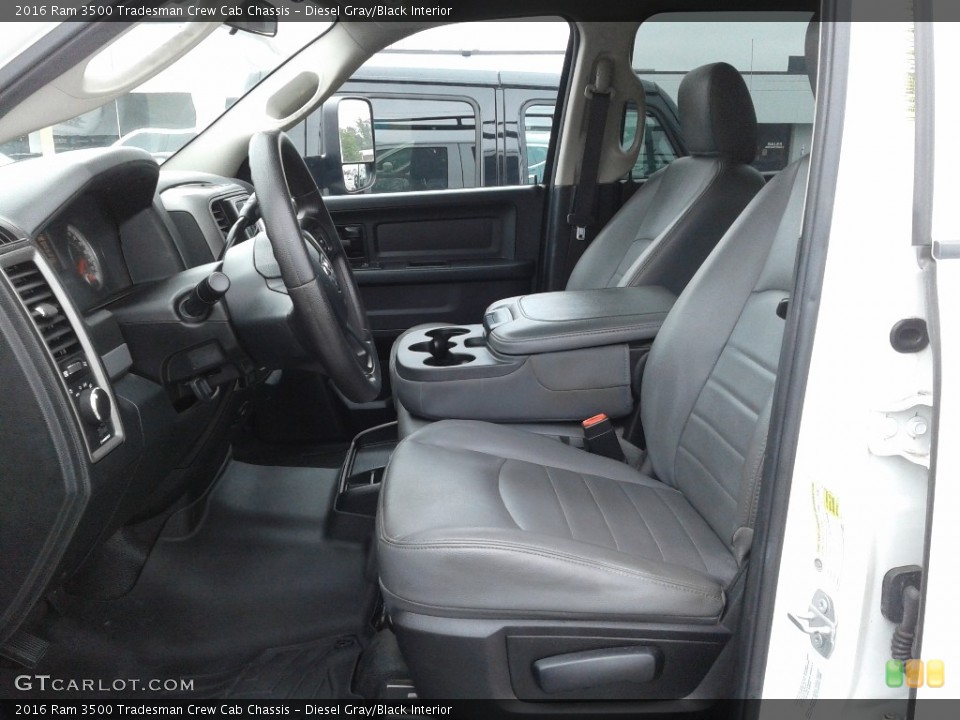Diesel Gray/Black Interior Front Seat for the 2016 Ram 3500 Tradesman Crew Cab Chassis #143008973