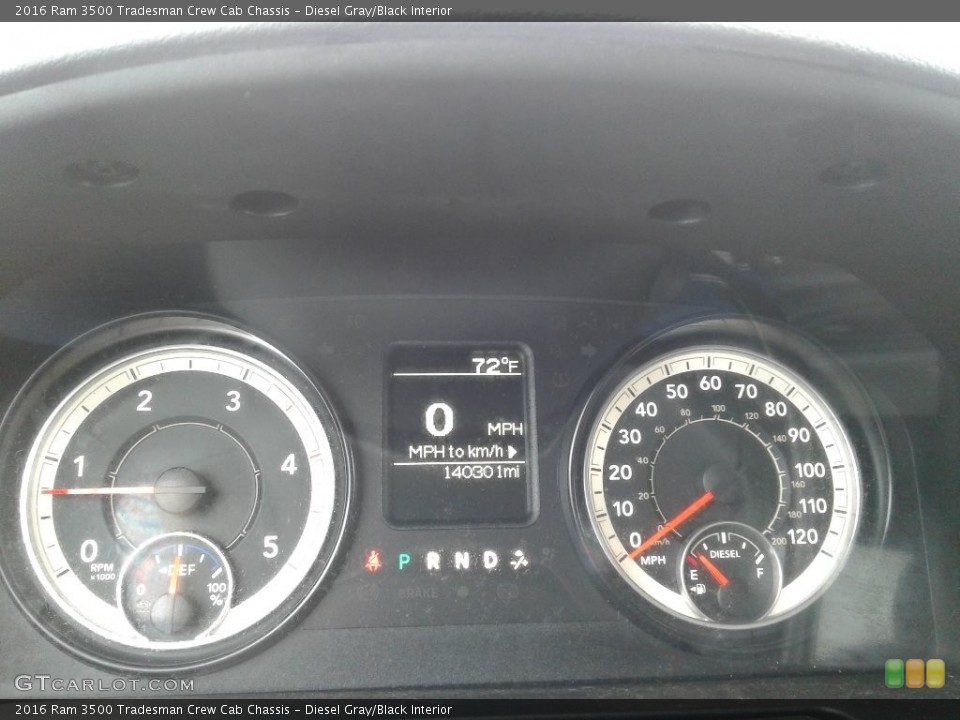 Diesel Gray/Black Interior Gauges for the 2016 Ram 3500 Tradesman Crew Cab Chassis #143009207