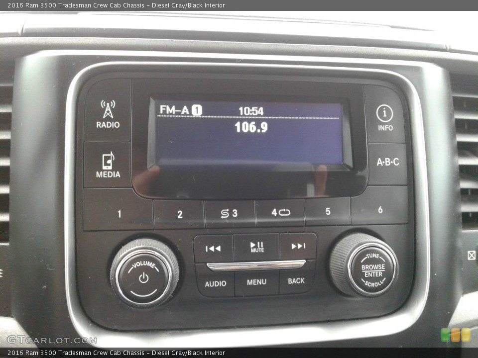 Diesel Gray/Black Interior Audio System for the 2016 Ram 3500 Tradesman Crew Cab Chassis #143009264