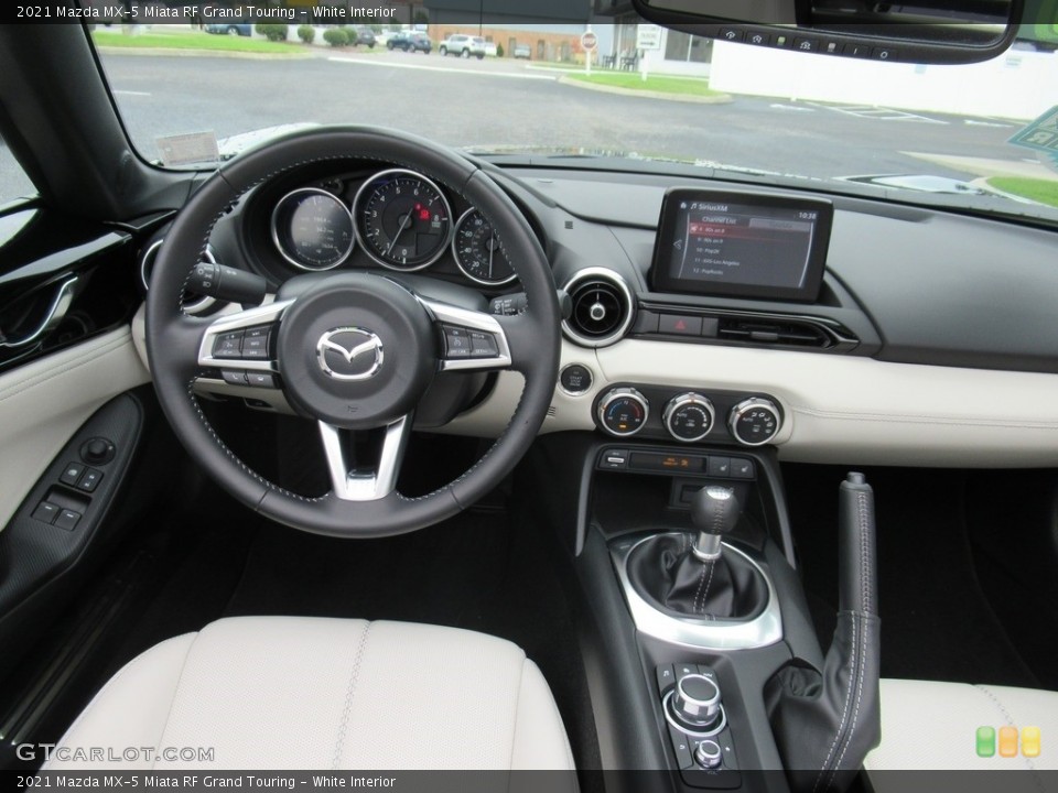 White Interior Dashboard for the 2021 Mazda MX-5 Miata RF Grand Touring #143010056