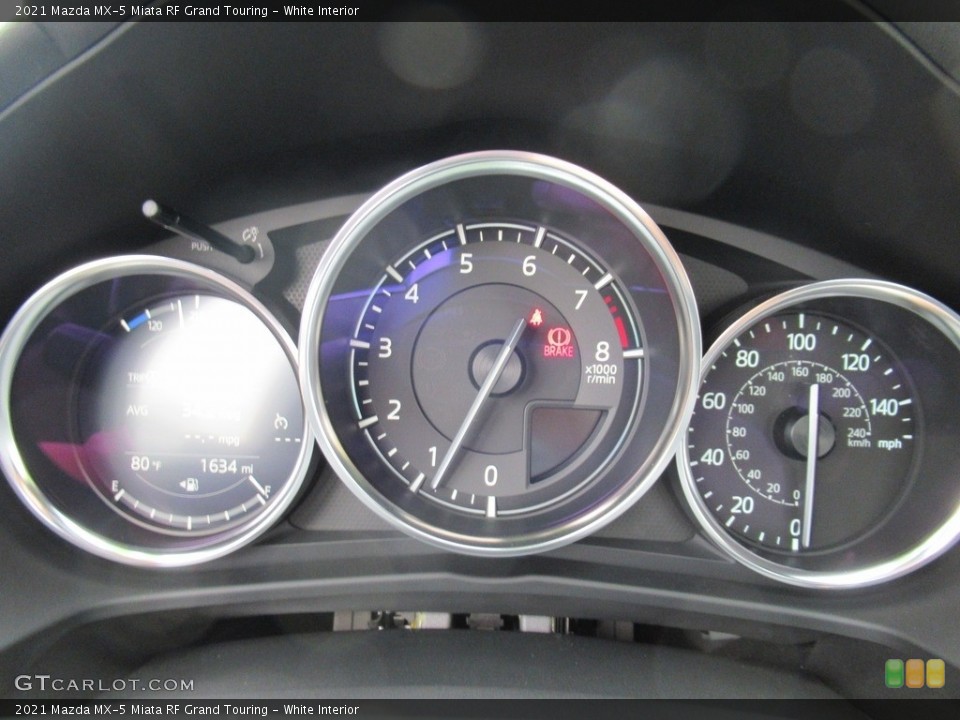 White Interior Gauges for the 2021 Mazda MX-5 Miata RF Grand Touring #143010068