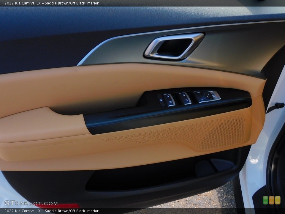 Saddle Brown/Off Black Interior Door Panel for the 2022 Kia Carnival LX #143010179