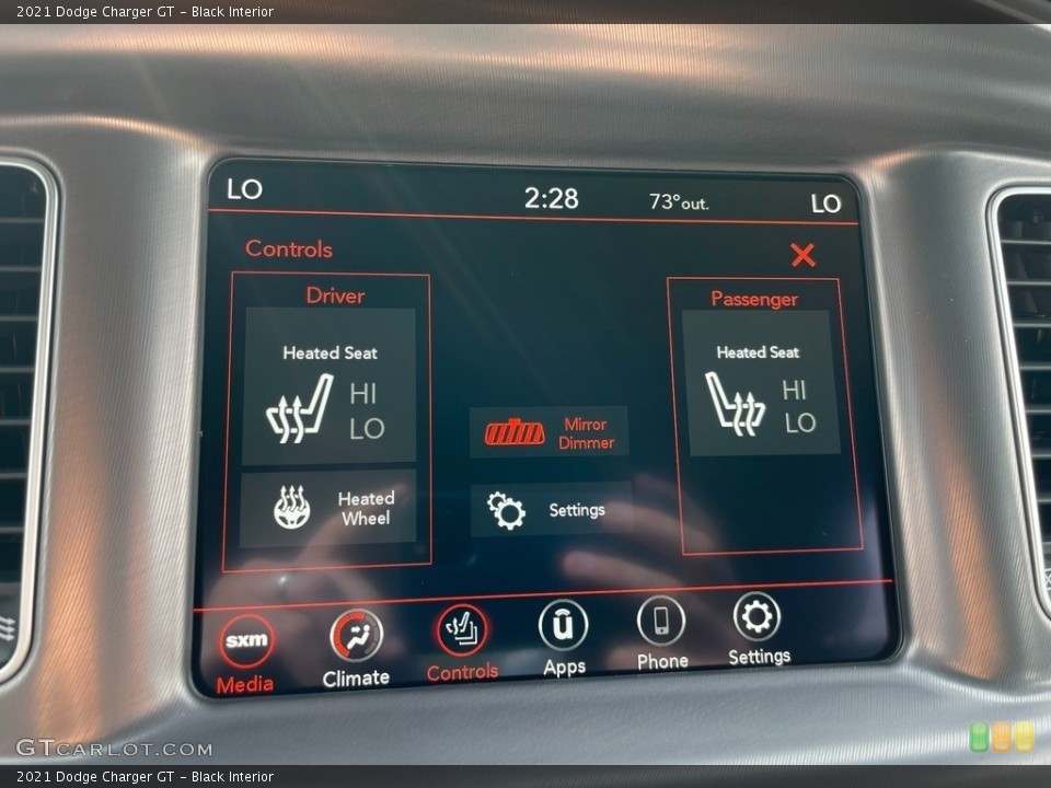 Black Interior Controls for the 2021 Dodge Charger GT #143010860