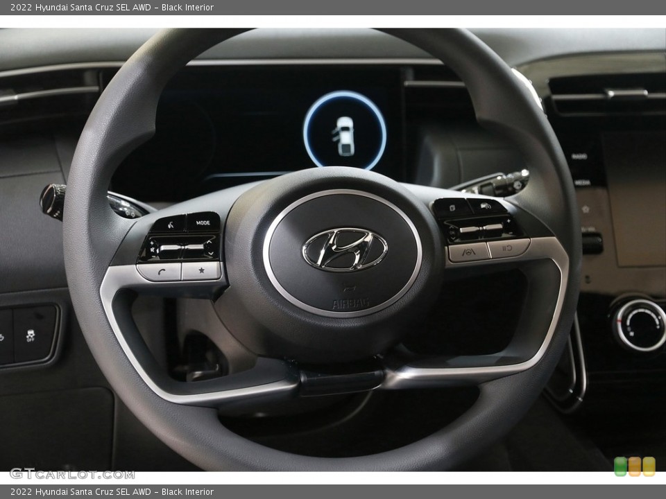 Black Interior Steering Wheel for the 2022 Hyundai Santa Cruz SEL AWD #143013262