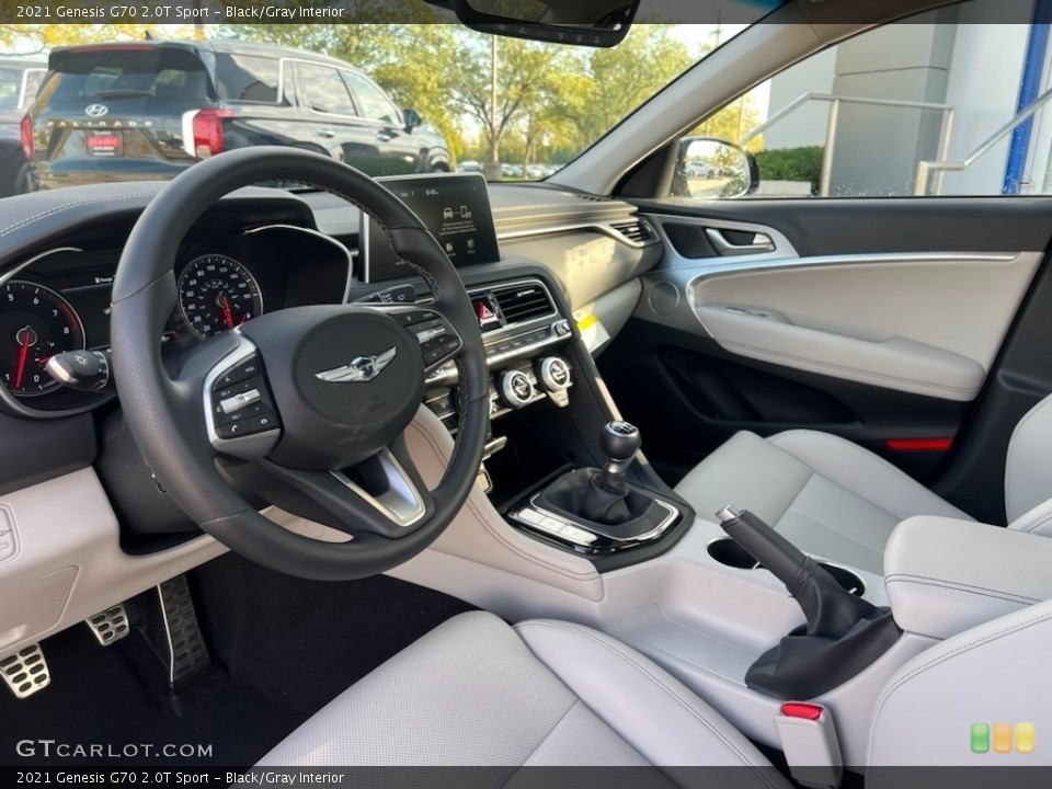 Black/Gray Interior Photo for the 2021 Genesis G70 2.0T Sport #143013853