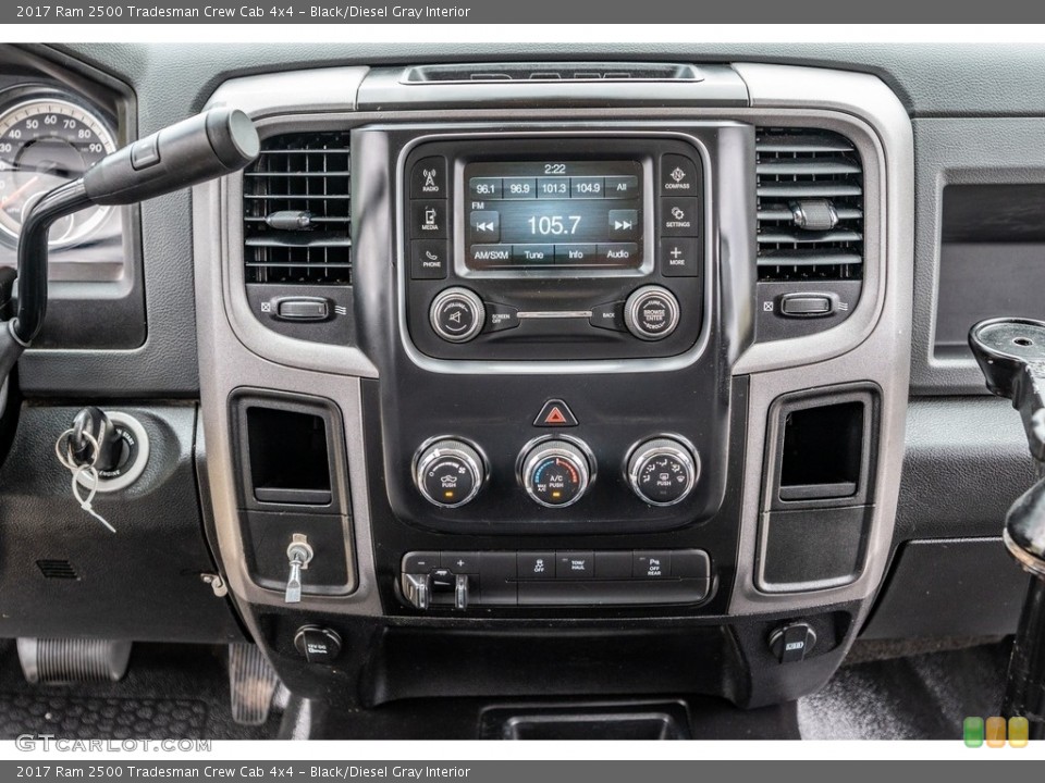 Black/Diesel Gray Interior Controls for the 2017 Ram 2500 Tradesman Crew Cab 4x4 #143014303