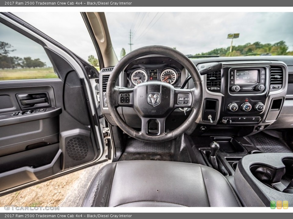 Black/Diesel Gray Interior Steering Wheel for the 2017 Ram 2500 Tradesman Crew Cab 4x4 #143014324