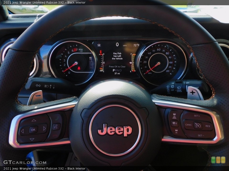 Black Interior Steering Wheel for the 2021 Jeep Wrangler Unlimited Rubicon 392 #143016406