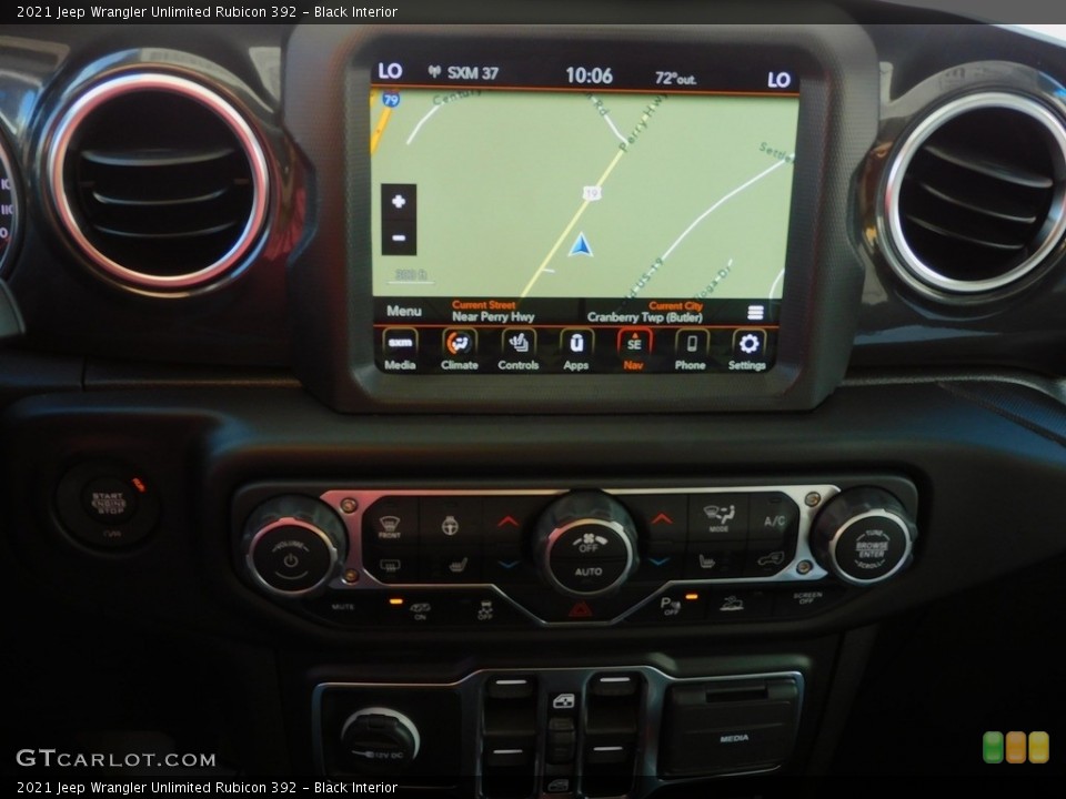 Black Interior Navigation for the 2021 Jeep Wrangler Unlimited Rubicon 392 #143016421