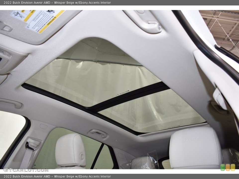Whisper Beige w/Ebony Accents Interior Sunroof for the 2022 Buick Envision Avenir AWD #143017190