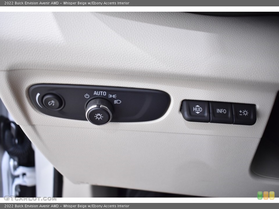 Whisper Beige w/Ebony Accents Interior Controls for the 2022 Buick Envision Avenir AWD #143017259