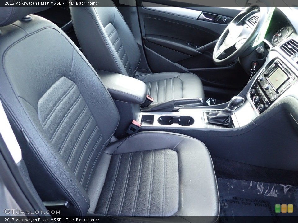 Titan Black Interior Front Seat for the 2013 Volkswagen Passat V6 SE #143017919