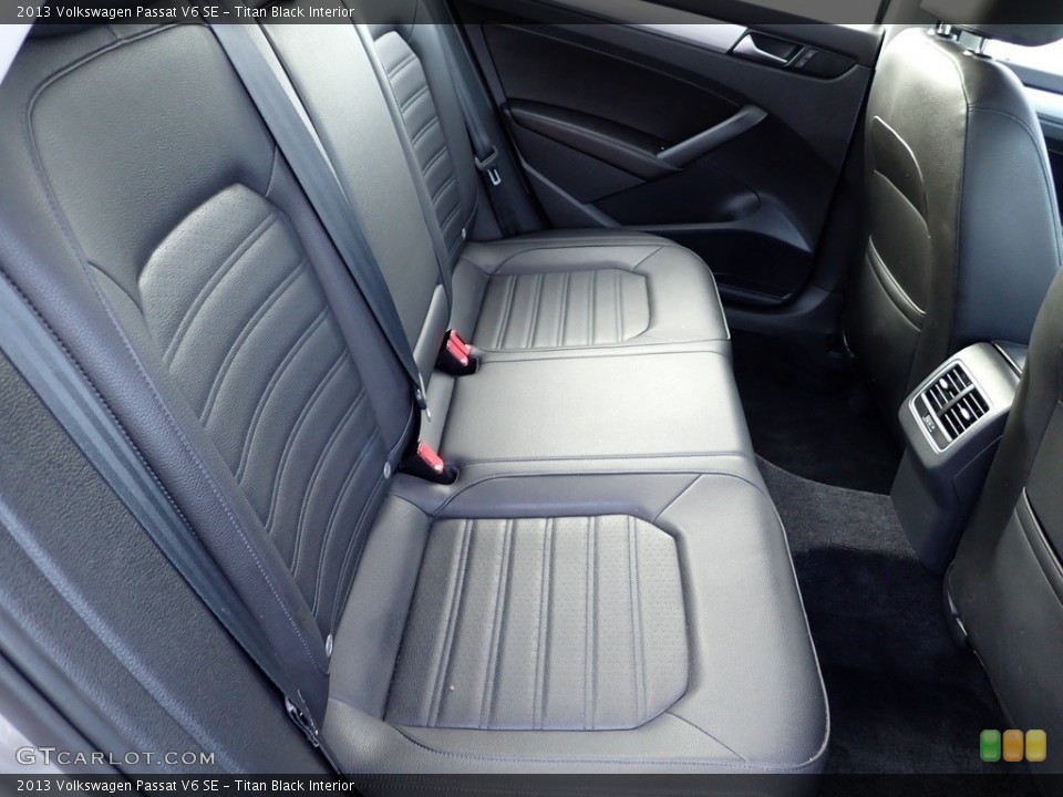 Titan Black Interior Rear Seat for the 2013 Volkswagen Passat V6 SE #143017945