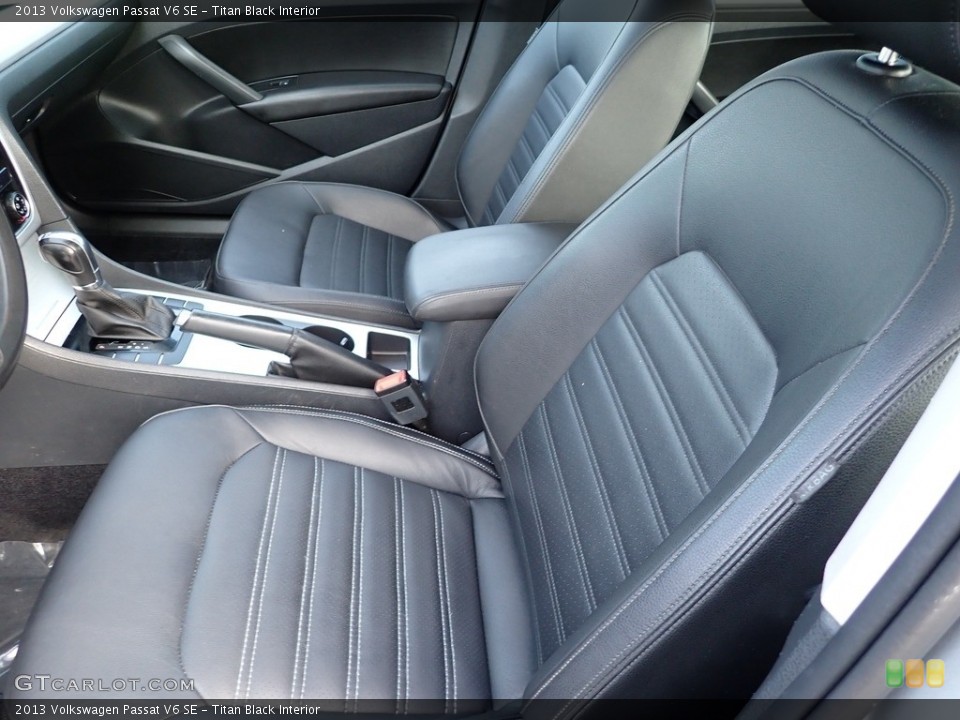 Titan Black Interior Front Seat for the 2013 Volkswagen Passat V6 SE #143017955