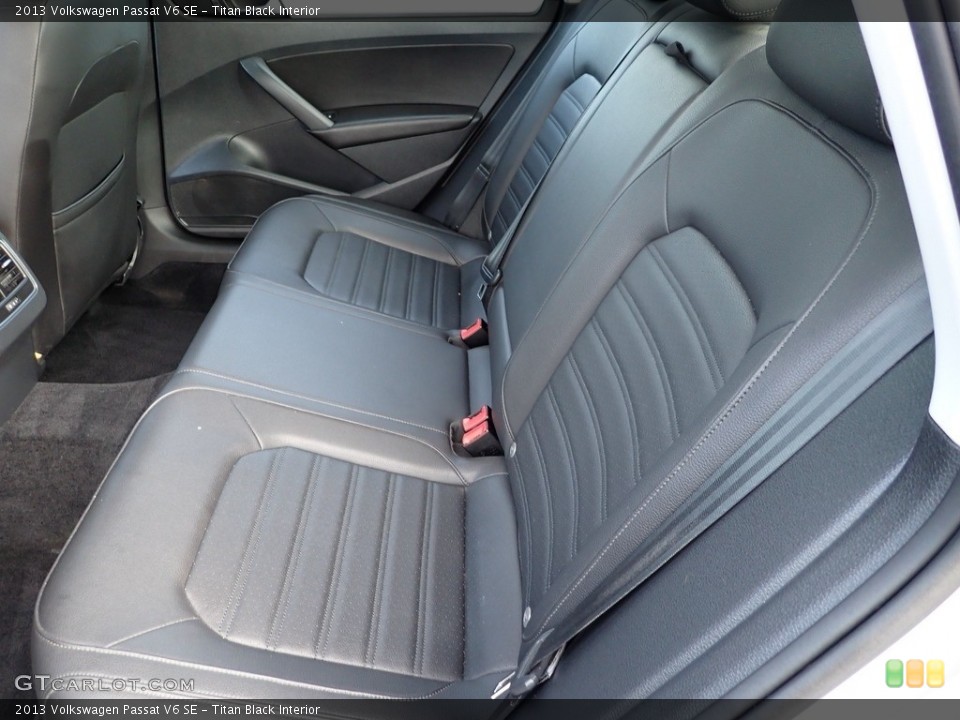 Titan Black Interior Rear Seat for the 2013 Volkswagen Passat V6 SE #143017964