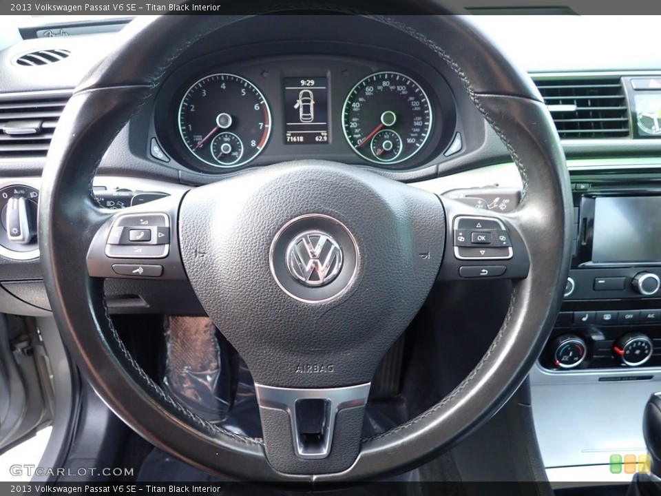 Titan Black Interior Steering Wheel for the 2013 Volkswagen Passat V6 SE #143018018