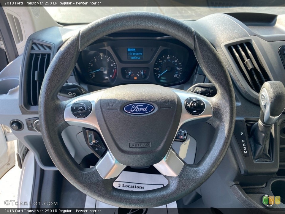 Pewter Interior Steering Wheel for the 2018 Ford Transit Van 250 LR Regular #143027566