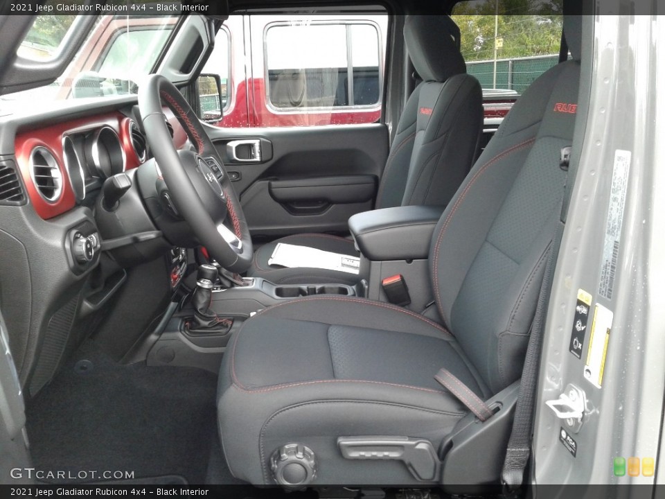 Black Interior Front Seat for the 2021 Jeep Gladiator Rubicon 4x4 #143027707
