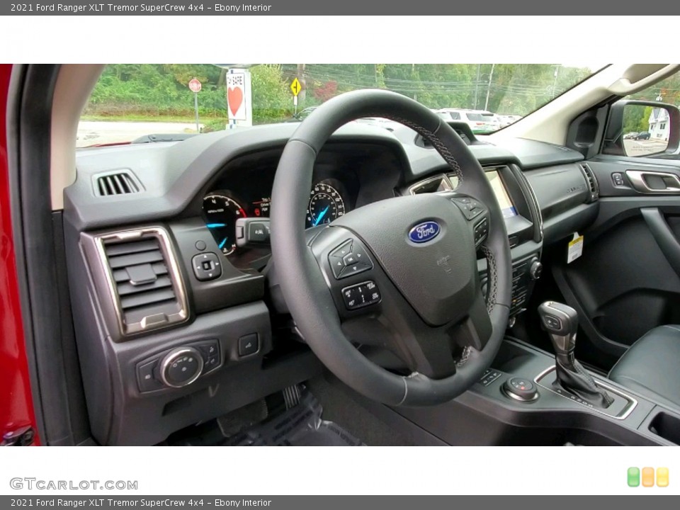 Ebony Interior Steering Wheel for the 2021 Ford Ranger XLT Tremor SuperCrew 4x4 #143029367