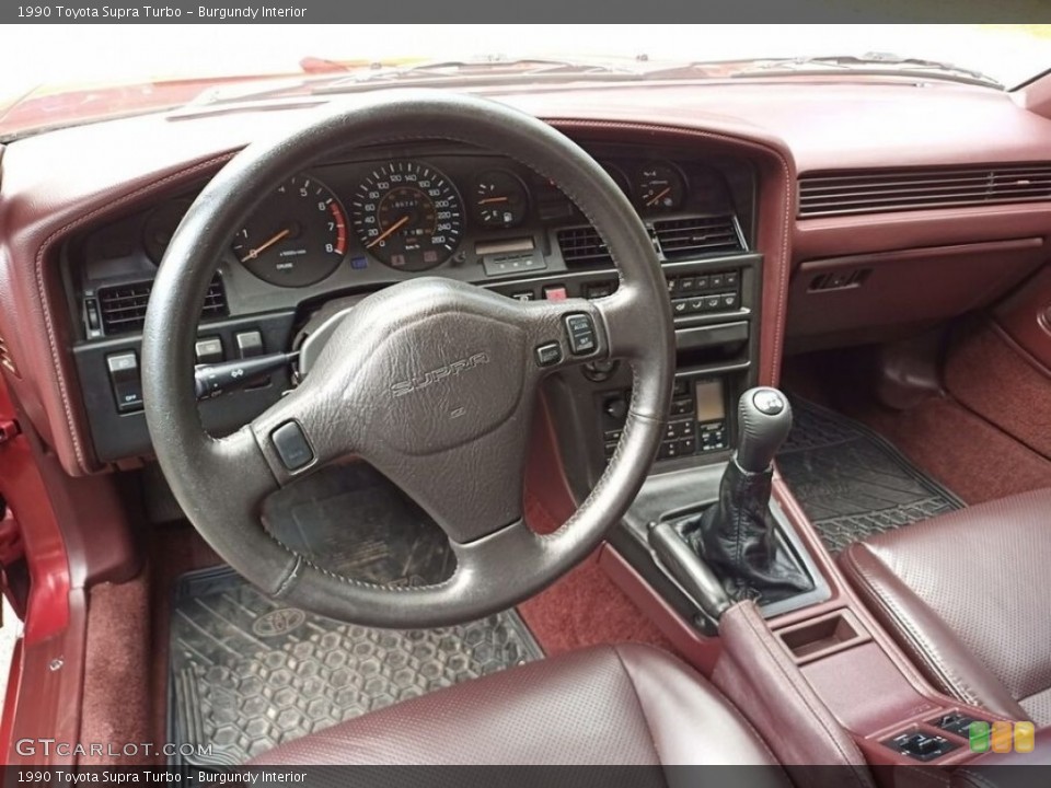 Burgundy 1990 Toyota Supra Interiors