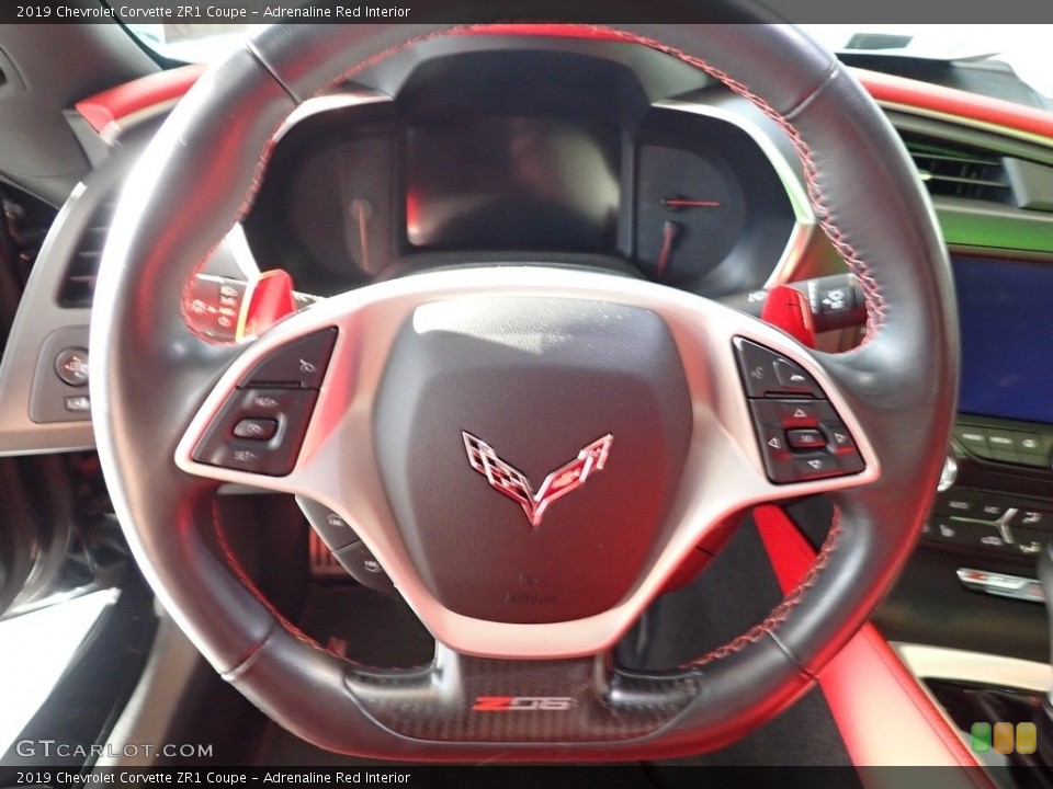Adrenaline Red Interior Steering Wheel for the 2019 Chevrolet Corvette ZR1 Coupe #143032078