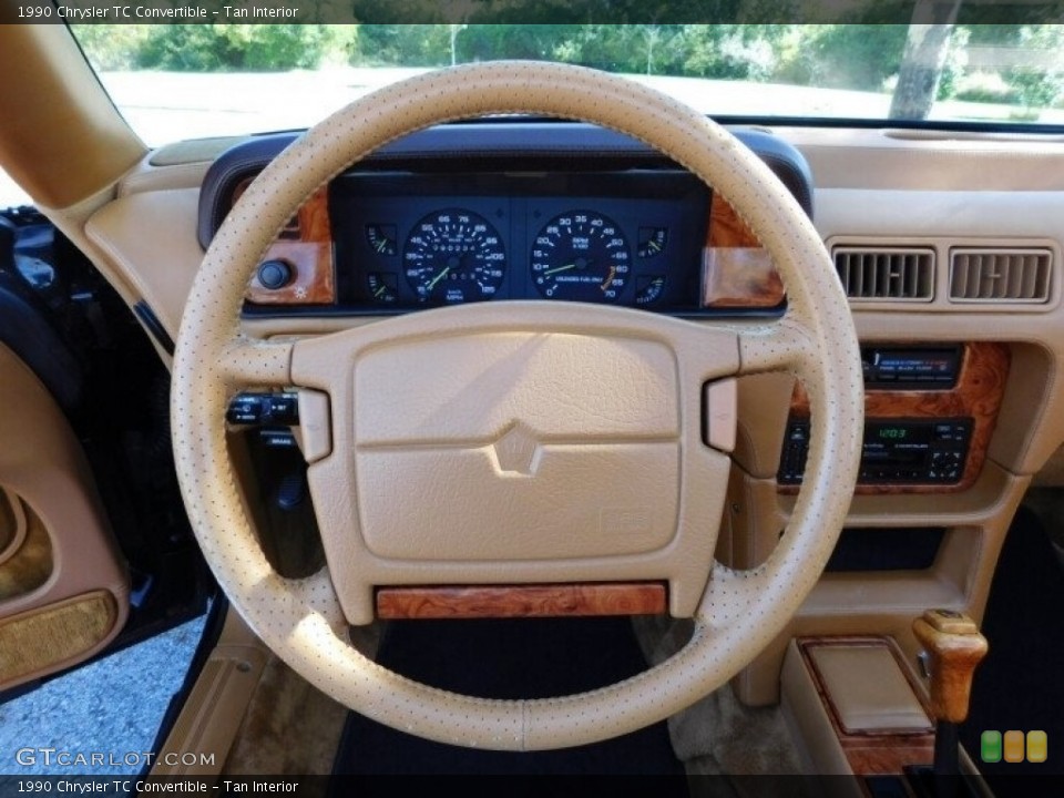 Tan Interior Steering Wheel for the 1990 Chrysler TC Convertible #143033635