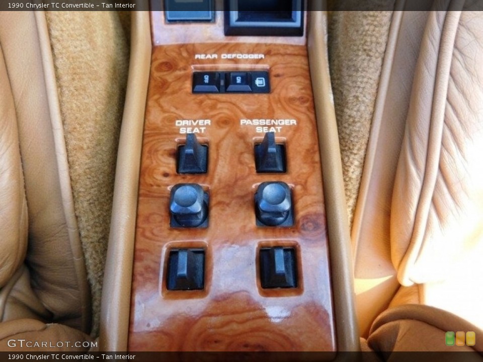 Tan Interior Controls for the 1990 Chrysler TC Convertible #143033665