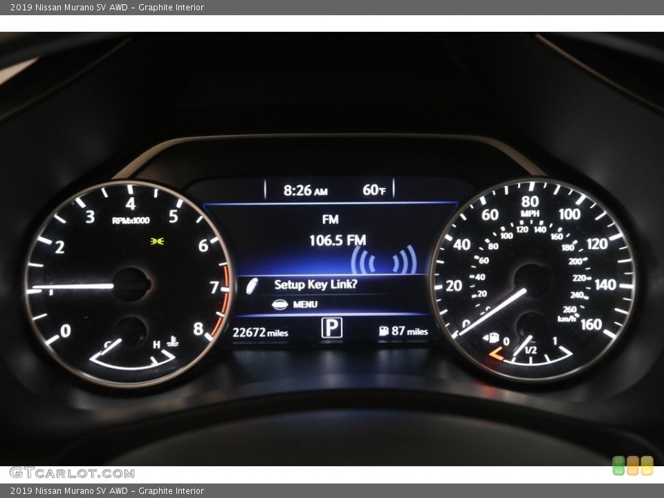 Graphite Interior Gauges for the 2019 Nissan Murano SV AWD #143035596