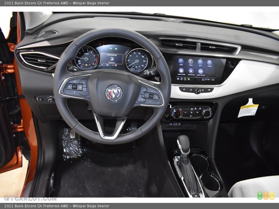 Whisper Beige Interior Dashboard for the 2022 Buick Encore GX Preferred AWD #143036748