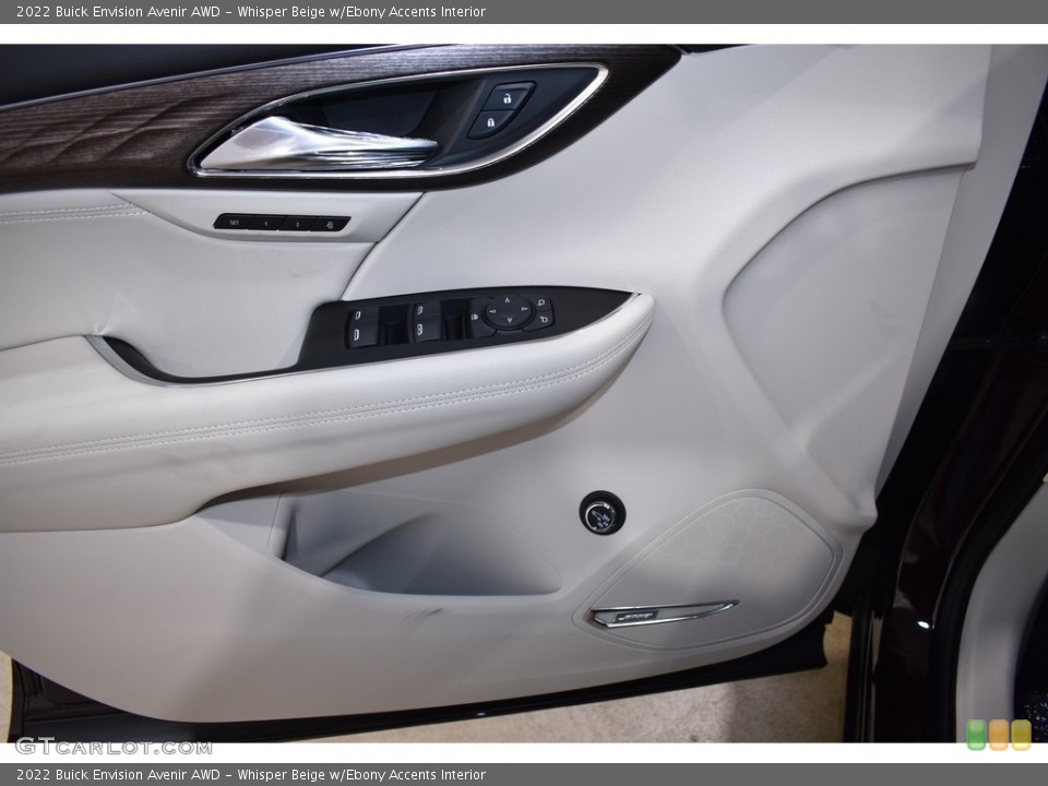 Whisper Beige w/Ebony Accents Interior Door Panel for the 2022 Buick Envision Avenir AWD #143037093