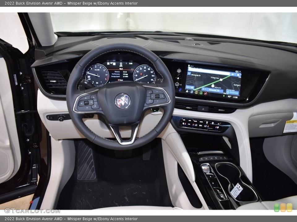 Whisper Beige w/Ebony Accents Interior Dashboard for the 2022 Buick Envision Avenir AWD #143037165