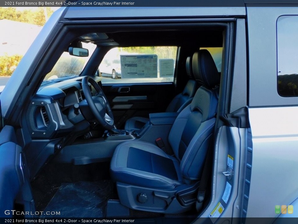 Space Gray/Navy Pier Interior Front Seat for the 2021 Ford Bronco Big Bend 4x4 2-Door #143037204