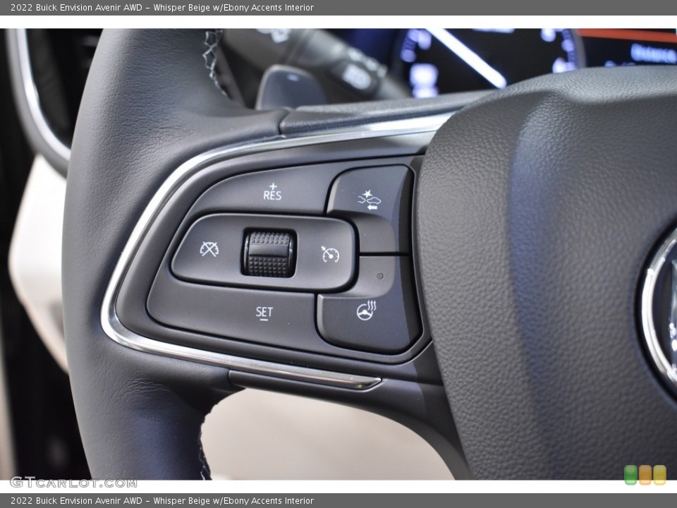 Whisper Beige w/Ebony Accents Interior Steering Wheel for the 2022 Buick Envision Avenir AWD #143037219
