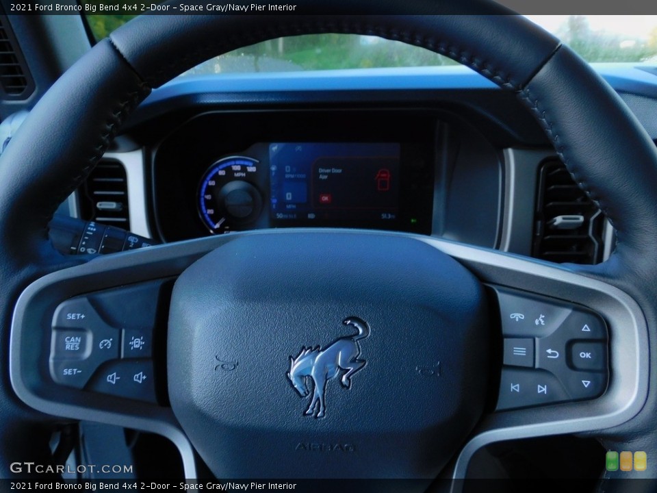 Space Gray/Navy Pier Interior Steering Wheel for the 2021 Ford Bronco Big Bend 4x4 2-Door #143037408