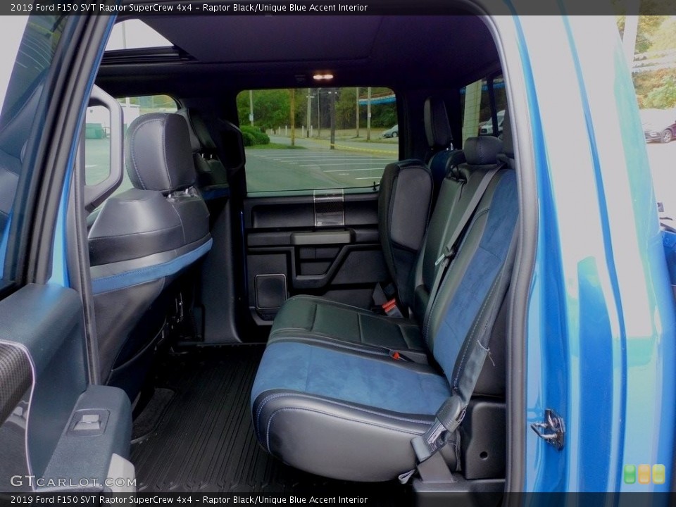 Raptor Black/Unique Blue Accent Interior Rear Seat for the 2019 Ford F150 SVT Raptor SuperCrew 4x4 #143039005