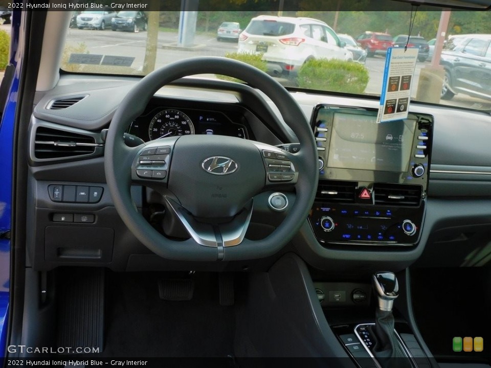 Gray Interior Dashboard for the 2022 Hyundai Ioniq Hybrid Blue #143039274