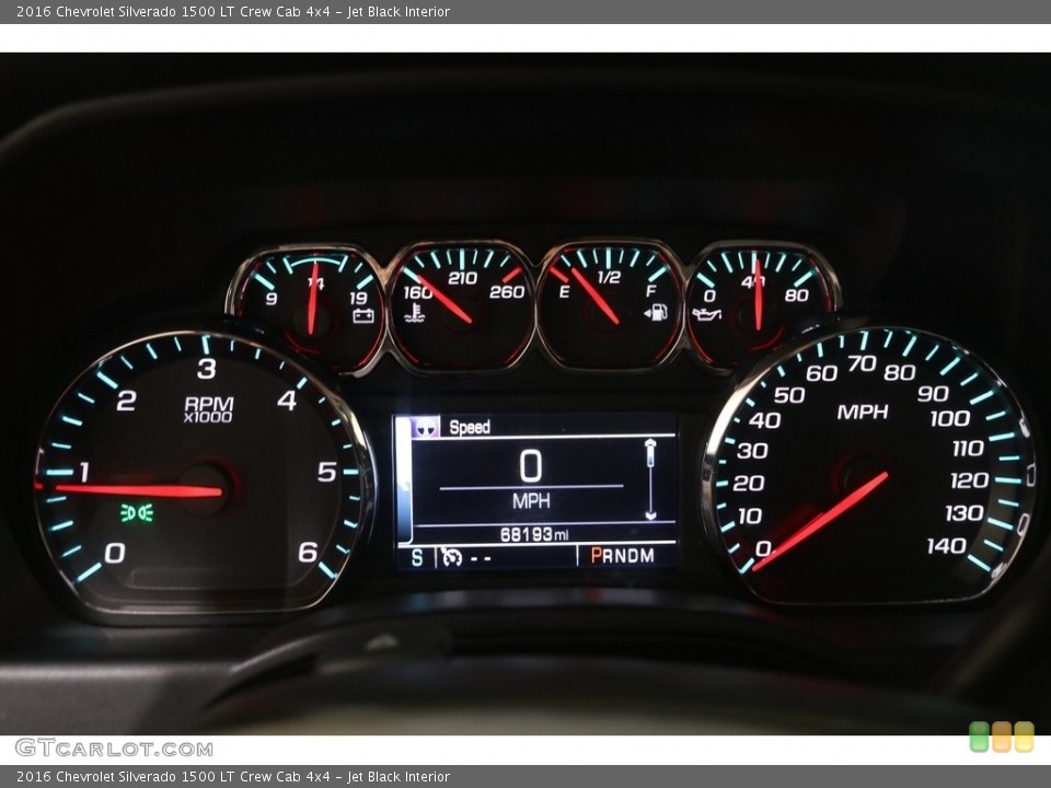 Jet Black Interior Gauges for the 2016 Chevrolet Silverado 1500 LT Crew Cab 4x4 #143044827